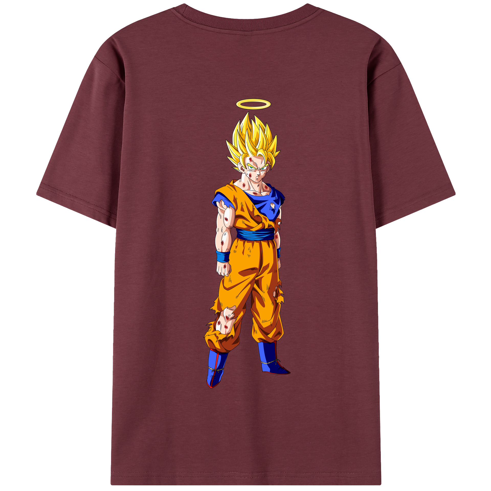 （画像用） ドラゴンボール 孫悟空（そん ごくう）Son Goku カカロット DRAGON BALL Kakarotto 綿100％半袖Tシャツ（背面プリント）